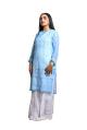 BlueMist Chikankari Georgette Kurti
